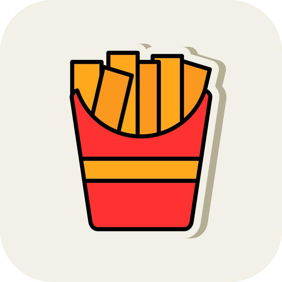 French fries Vector Icon Design