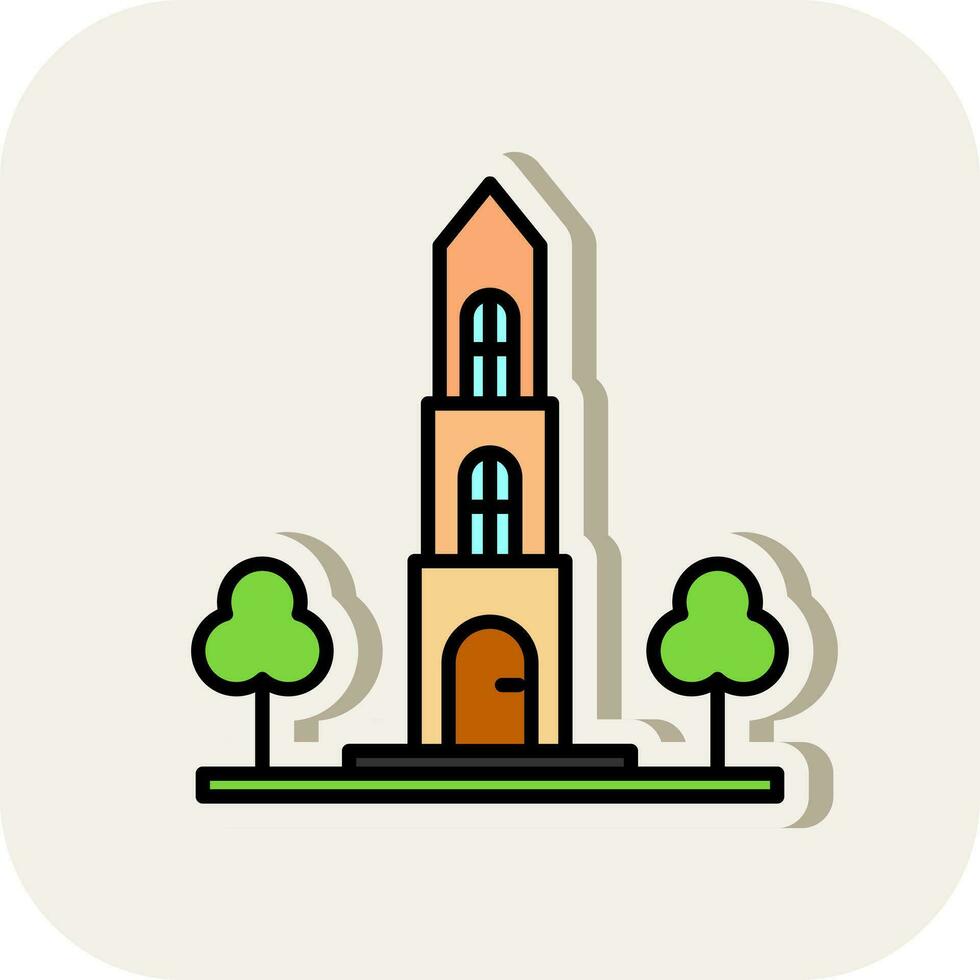 Dom tower Vector Icon Design