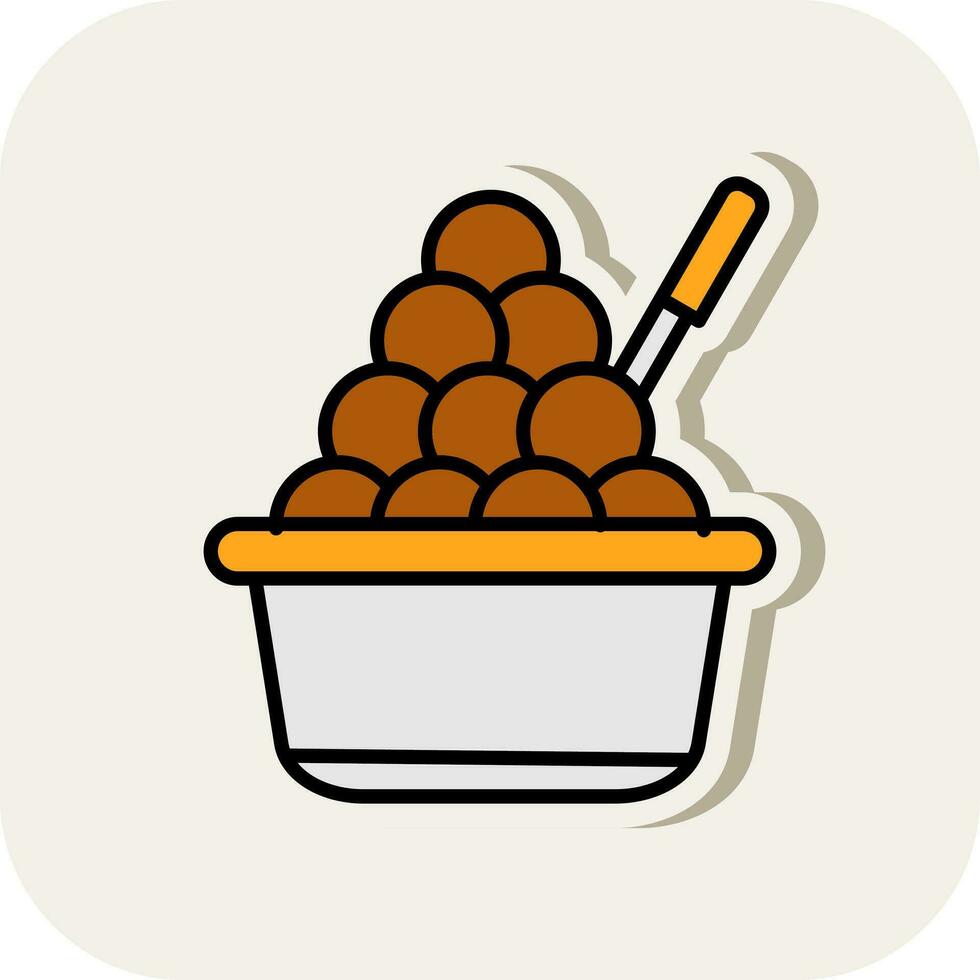 Bitterballen Vector Icon Design