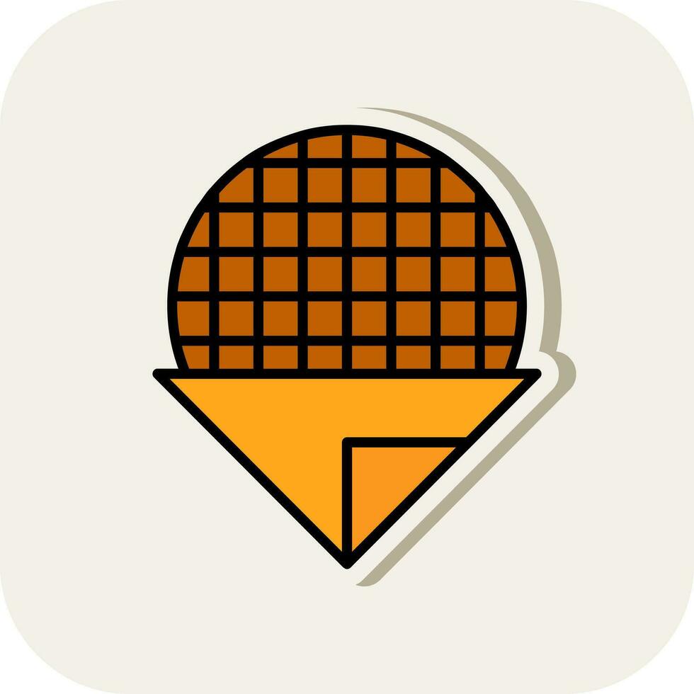 Stroopwafel Vector Icon Design