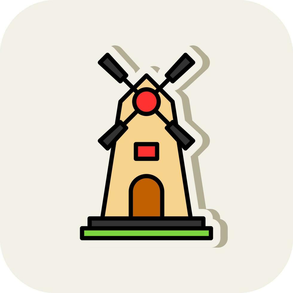 Windmill Vector Icon Design