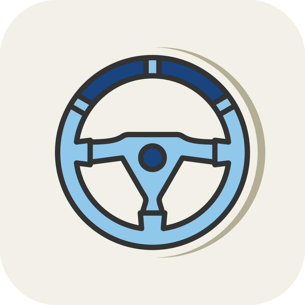 Steering wheel Vector Icon Design