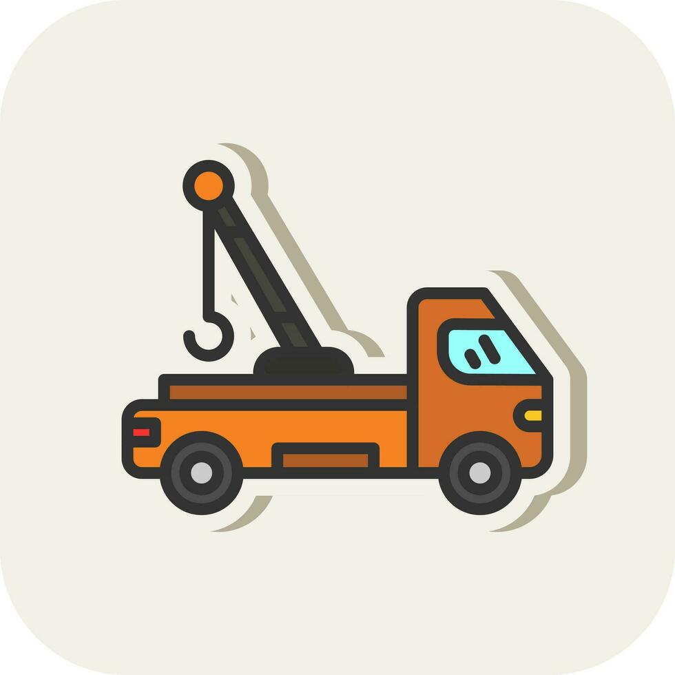 Tow truck Vector Icon Design