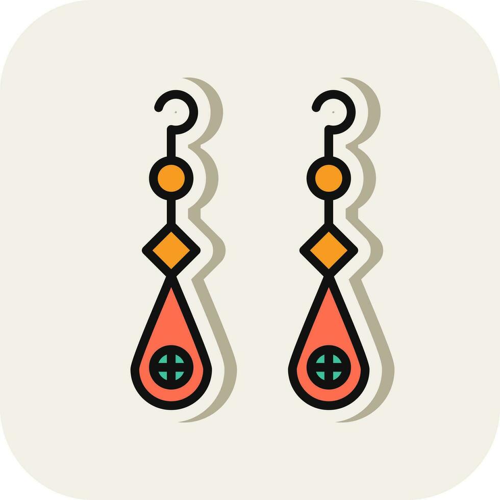 Earrings Vector Icon Design