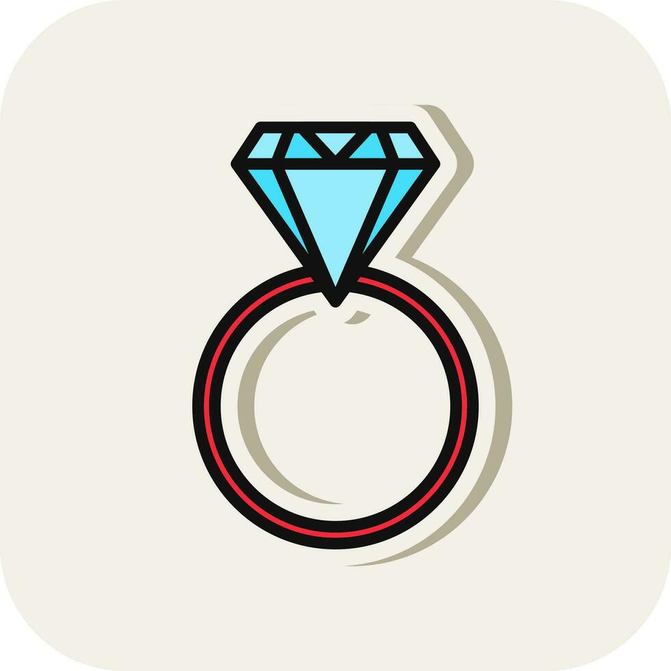 Diamond ring Vector Icon Design