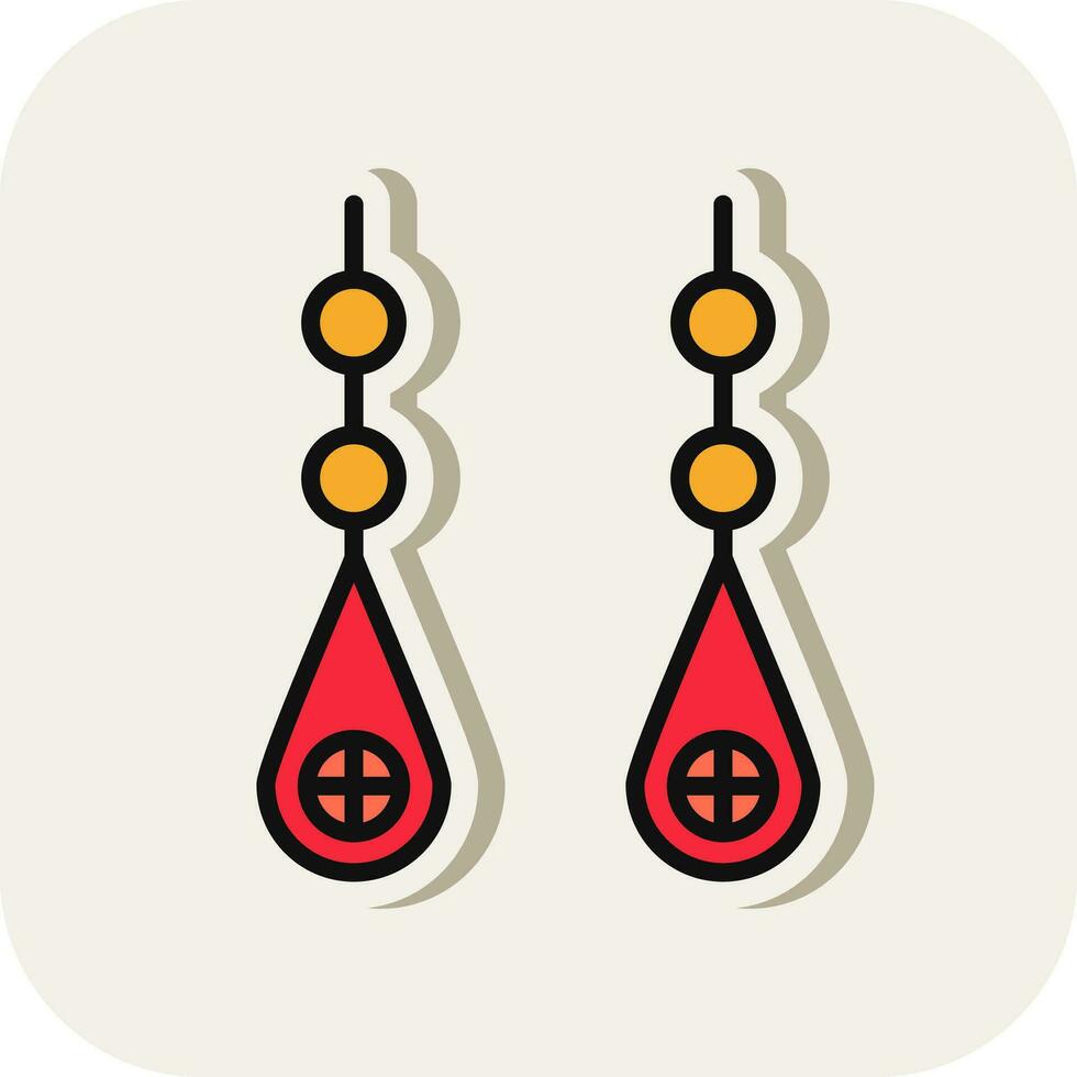 Earring Vector Icon Design