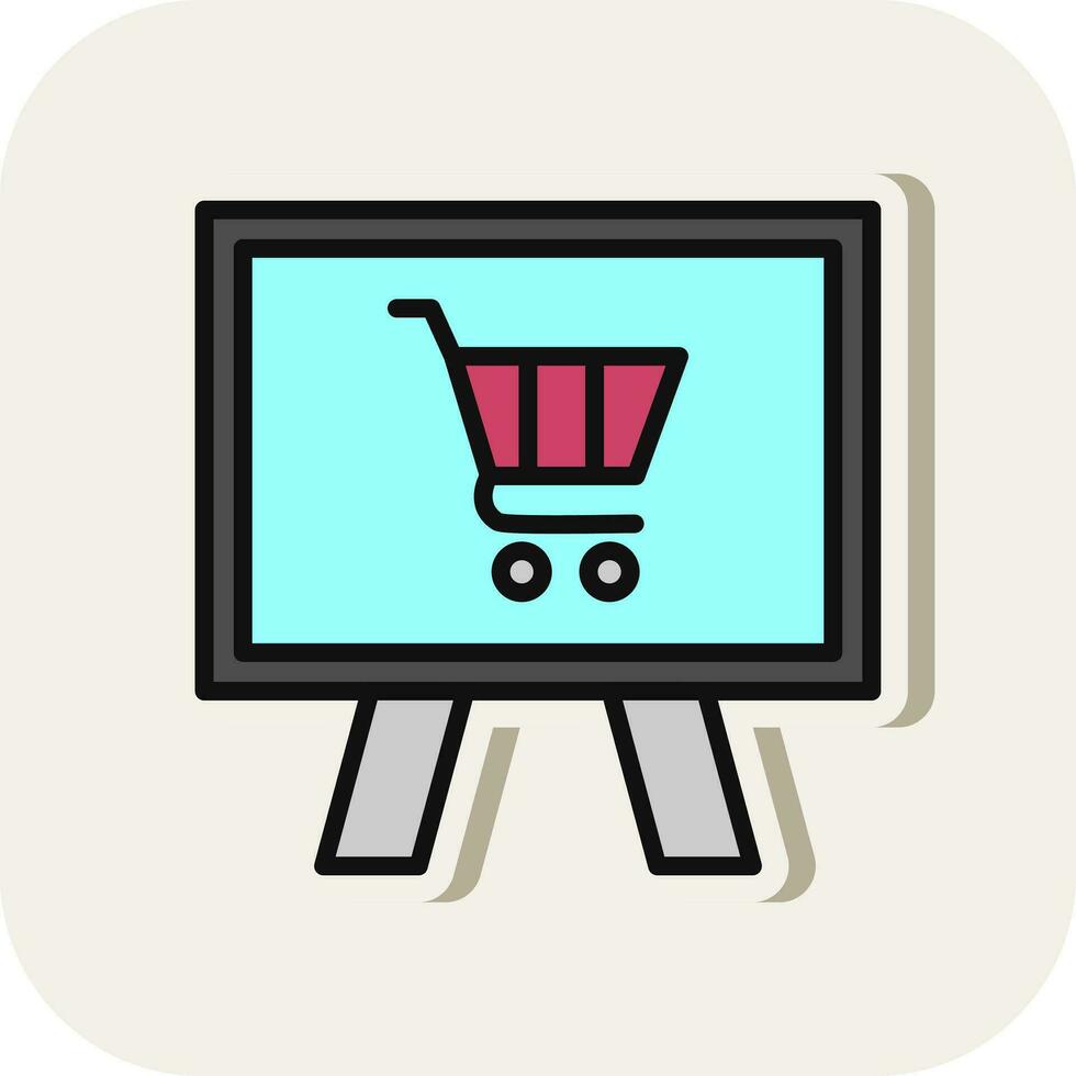 diseño de icono de vector de compras en línea