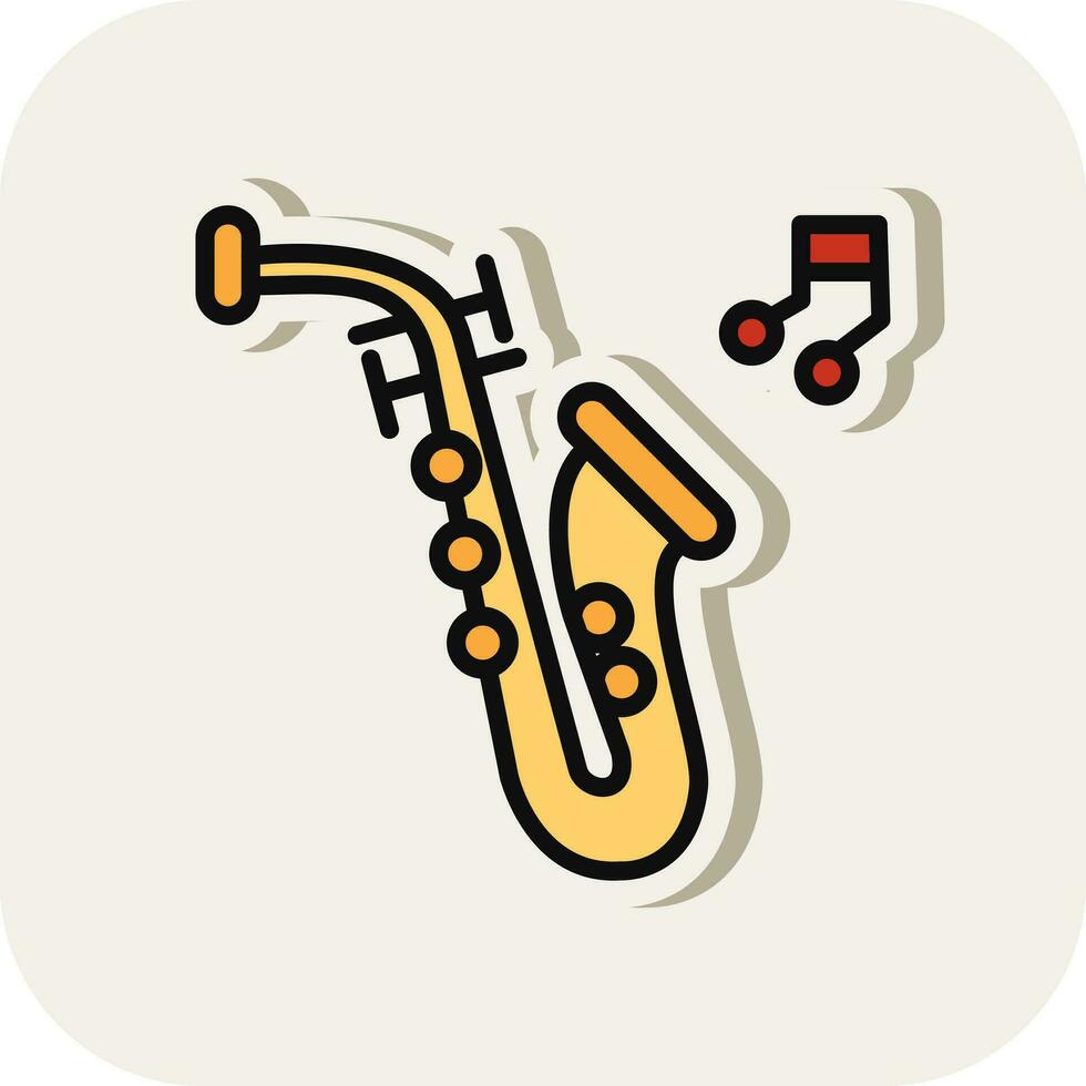 saxofón vector icono diseño