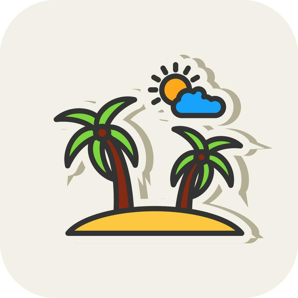 Island Vector Icon Design