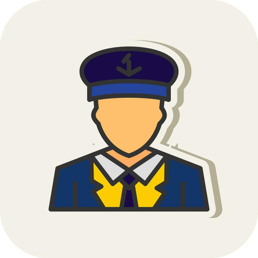 Captain Vector Icon Design