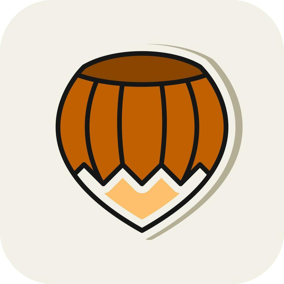 Hazelnut Vector Icon Design