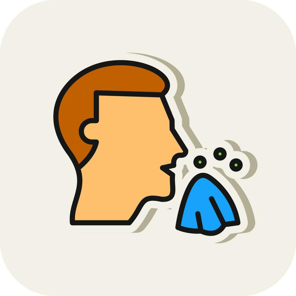 Sneeze Vector Icon Design