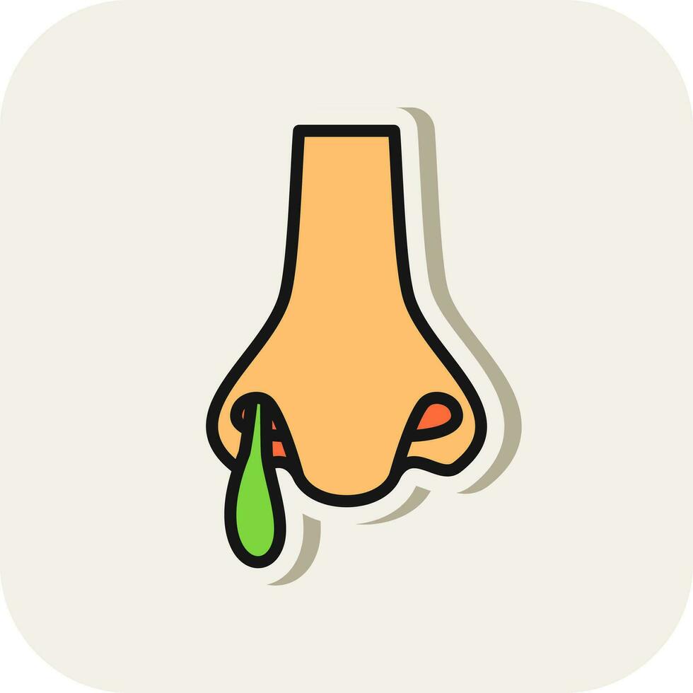 Runny nose Vector Icon Design