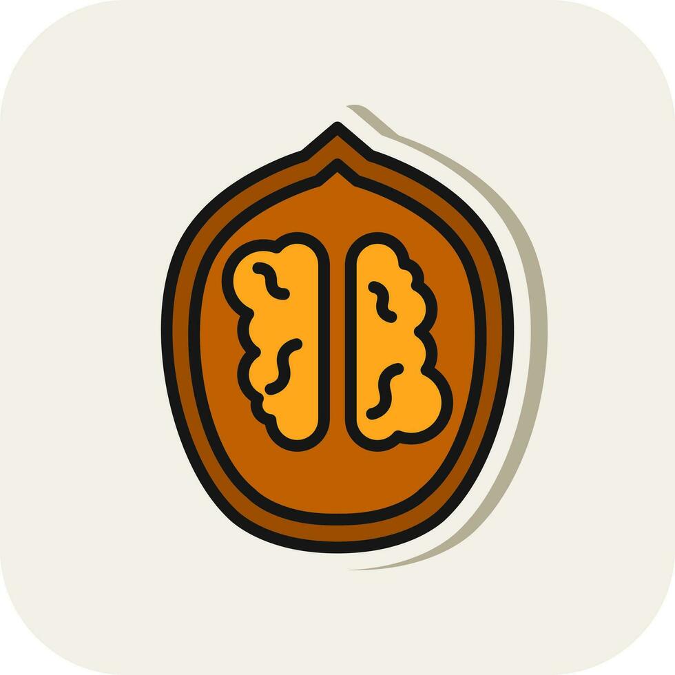 Walnut Vector Icon Design