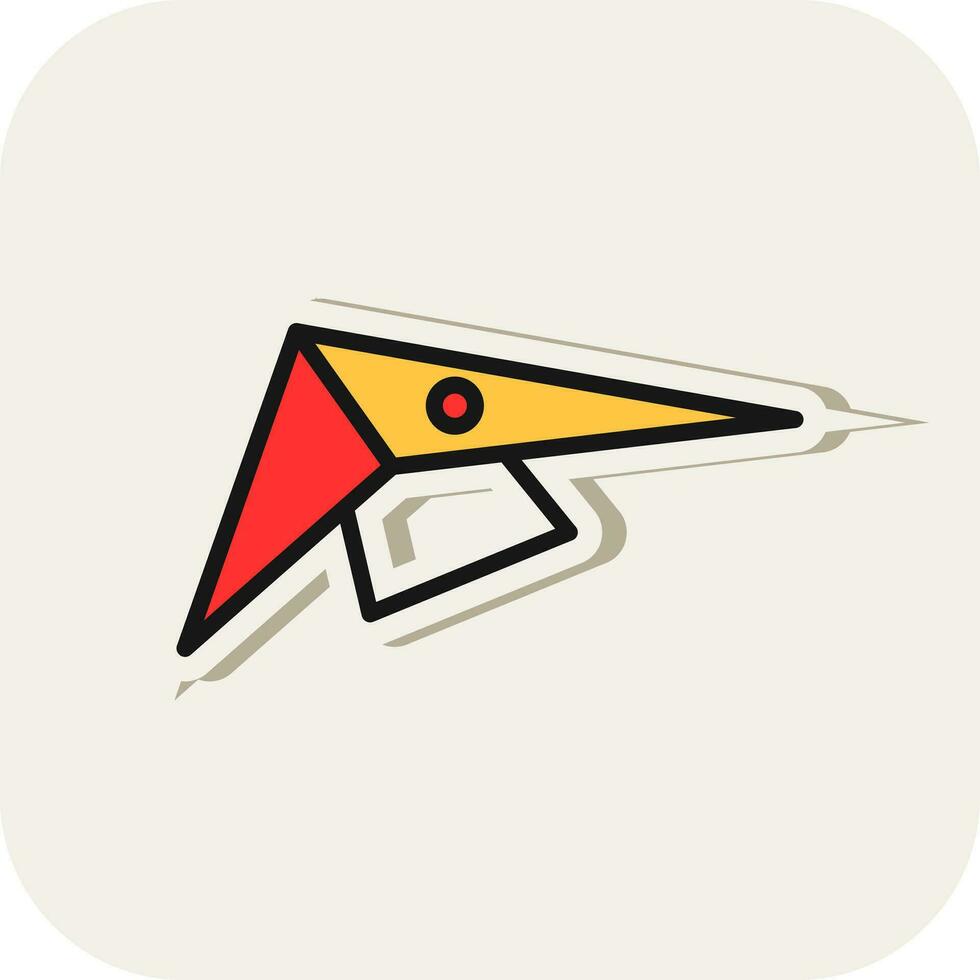 Hang gliding Vector Icon Design