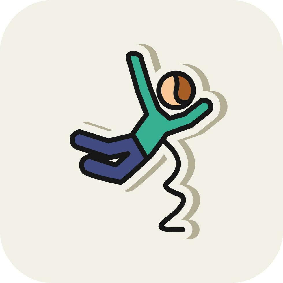 Base jumping Vector Icon Design