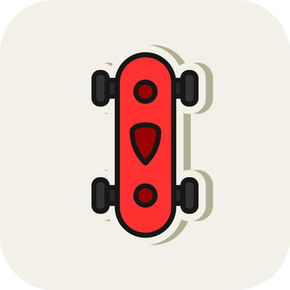 Longboard Vector Icon Design