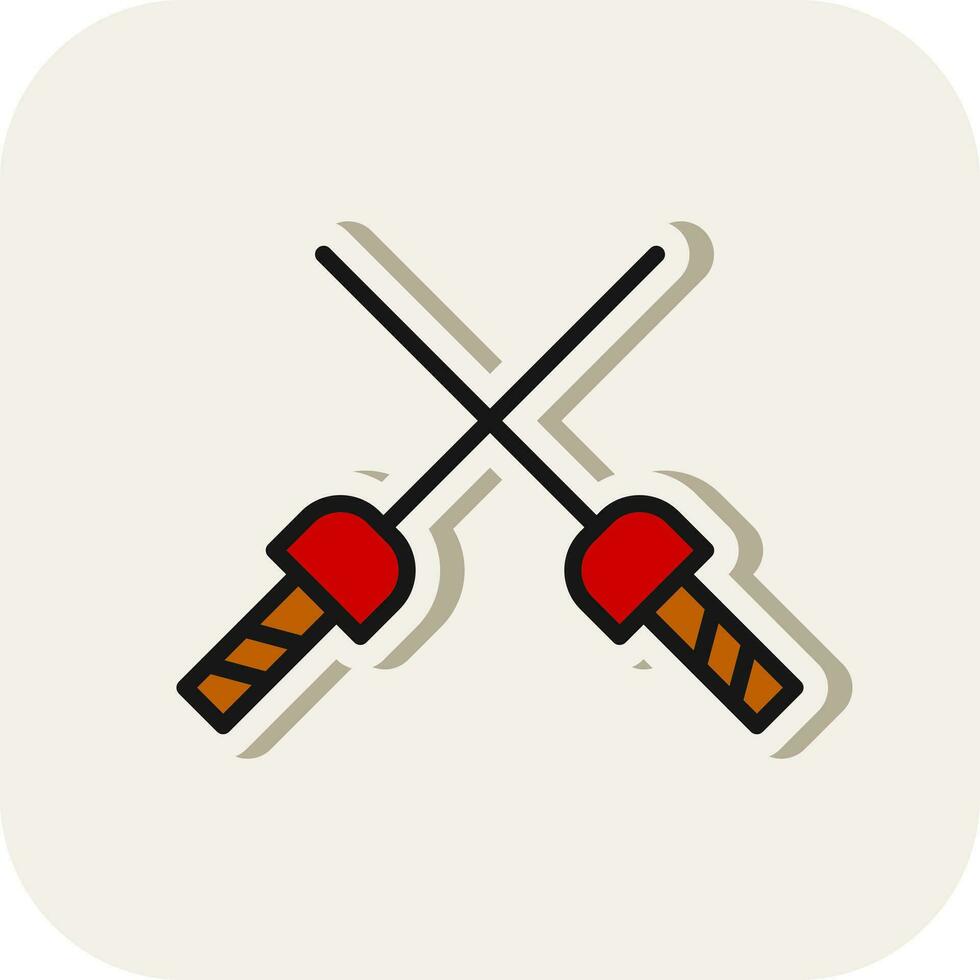 Fencing Vector Icon Design