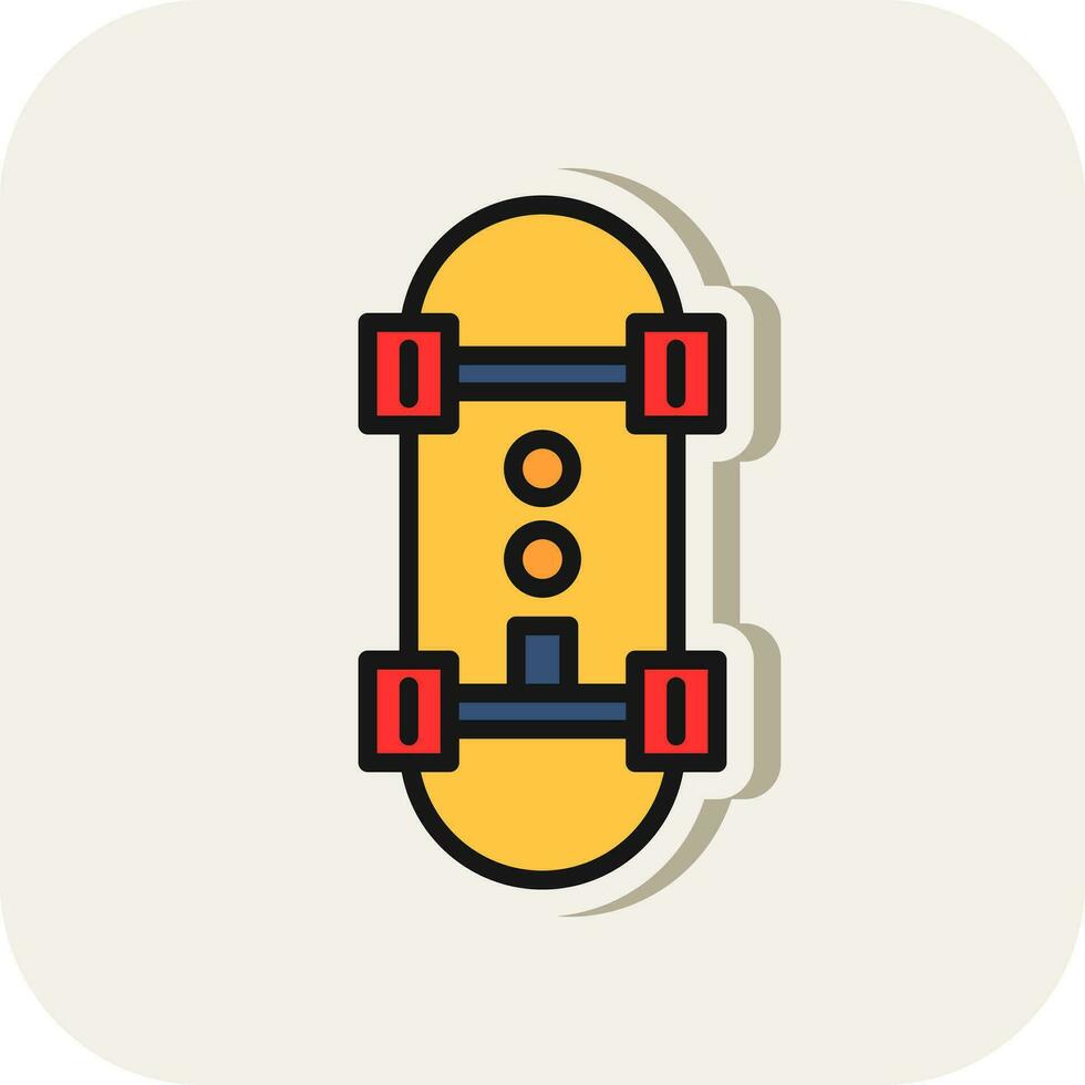 Skateboard Vector Icon Design