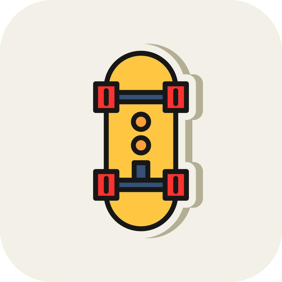 Skateboard Vector Icon Design