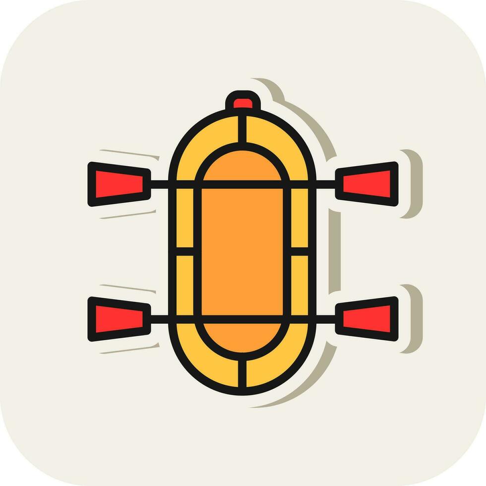 Rafting Vector Icon Design
