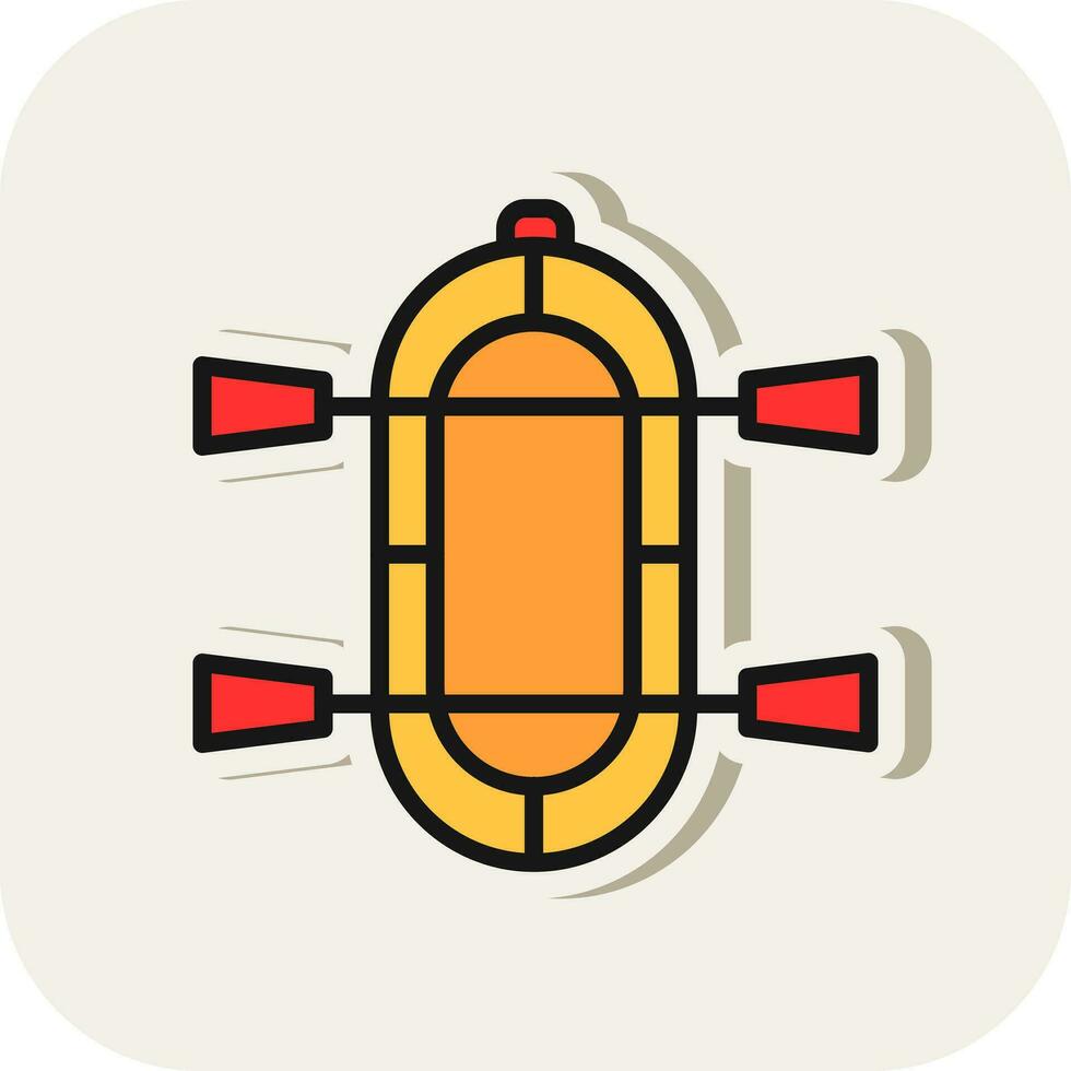 Rafting Vector Icon Design