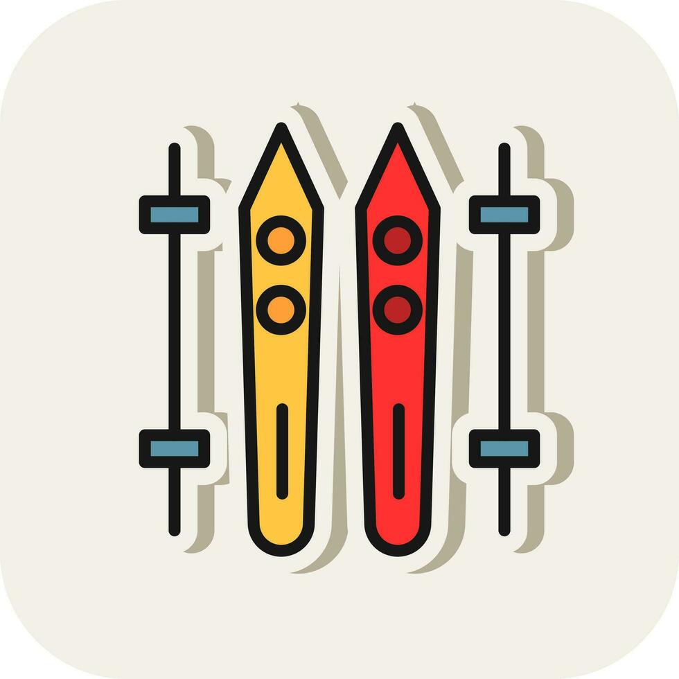 Ski Vector Icon Design