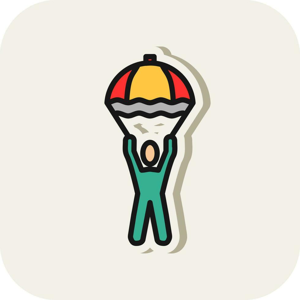 Skydiving Vector Icon Design