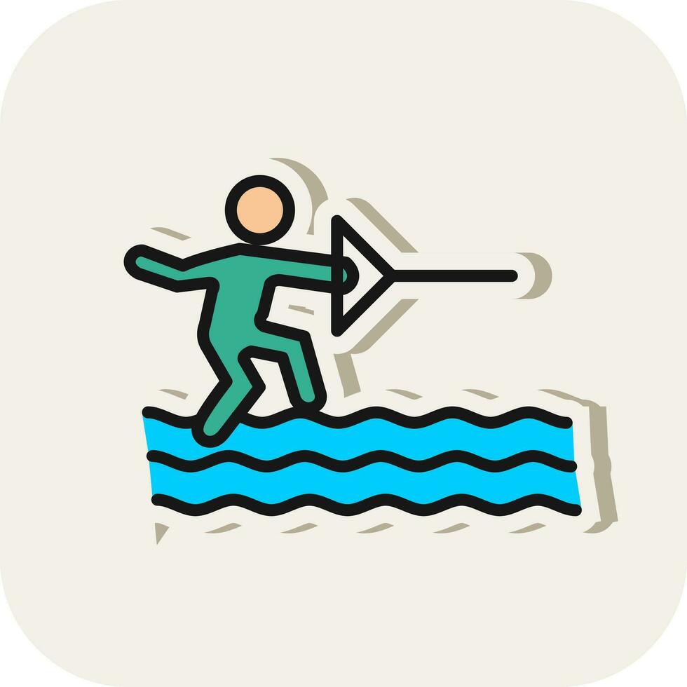 Water ski Vector Icon Design