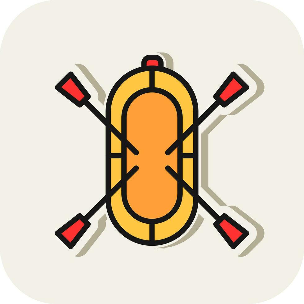 Rafting Vector Icon Design