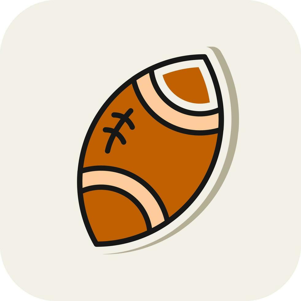 Rugby ball Vector Icon Design