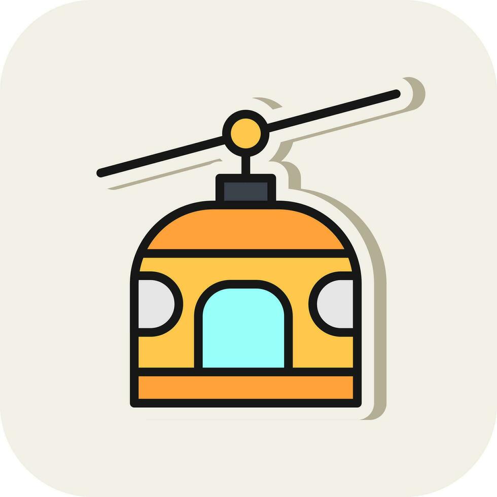 Chairlift Vector Icon Design