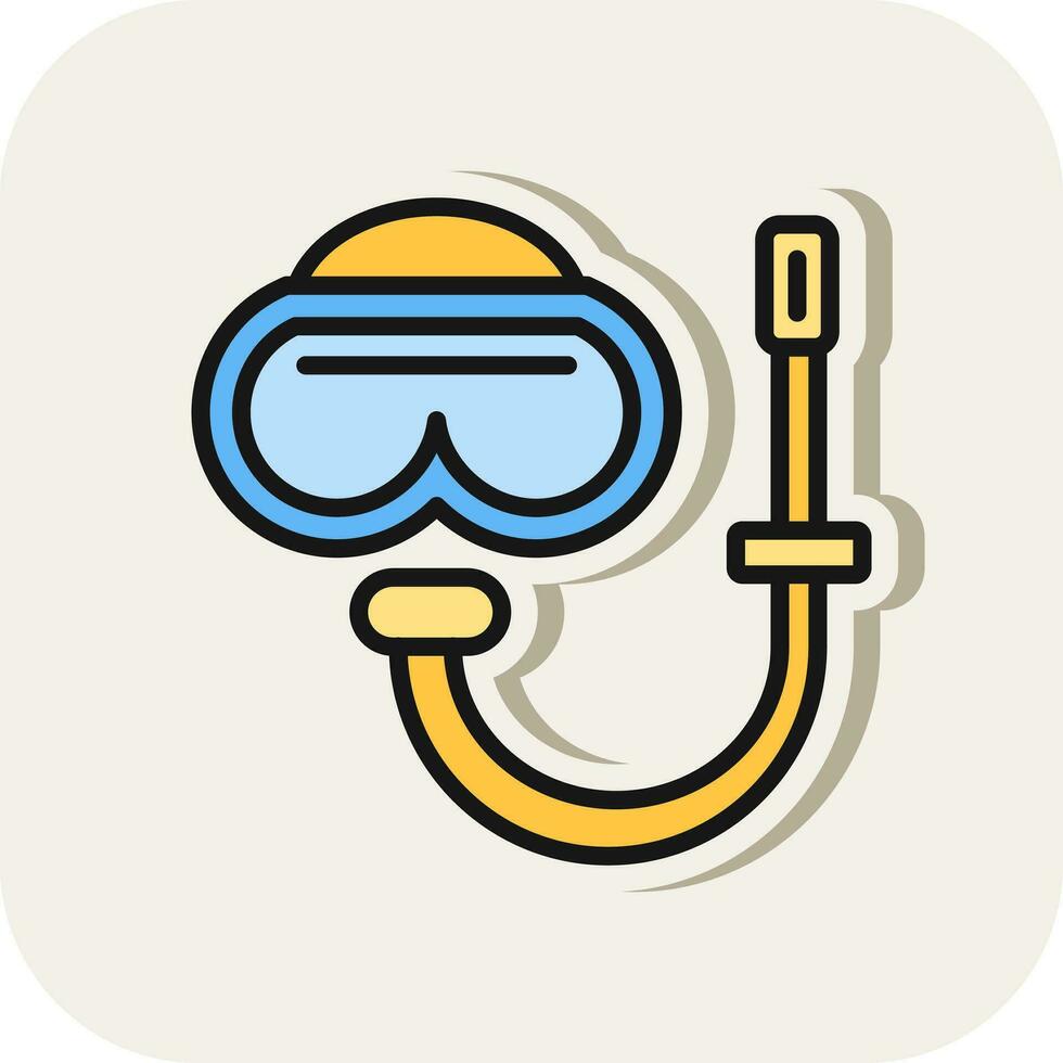 Snorkel gear Vector Icon Design