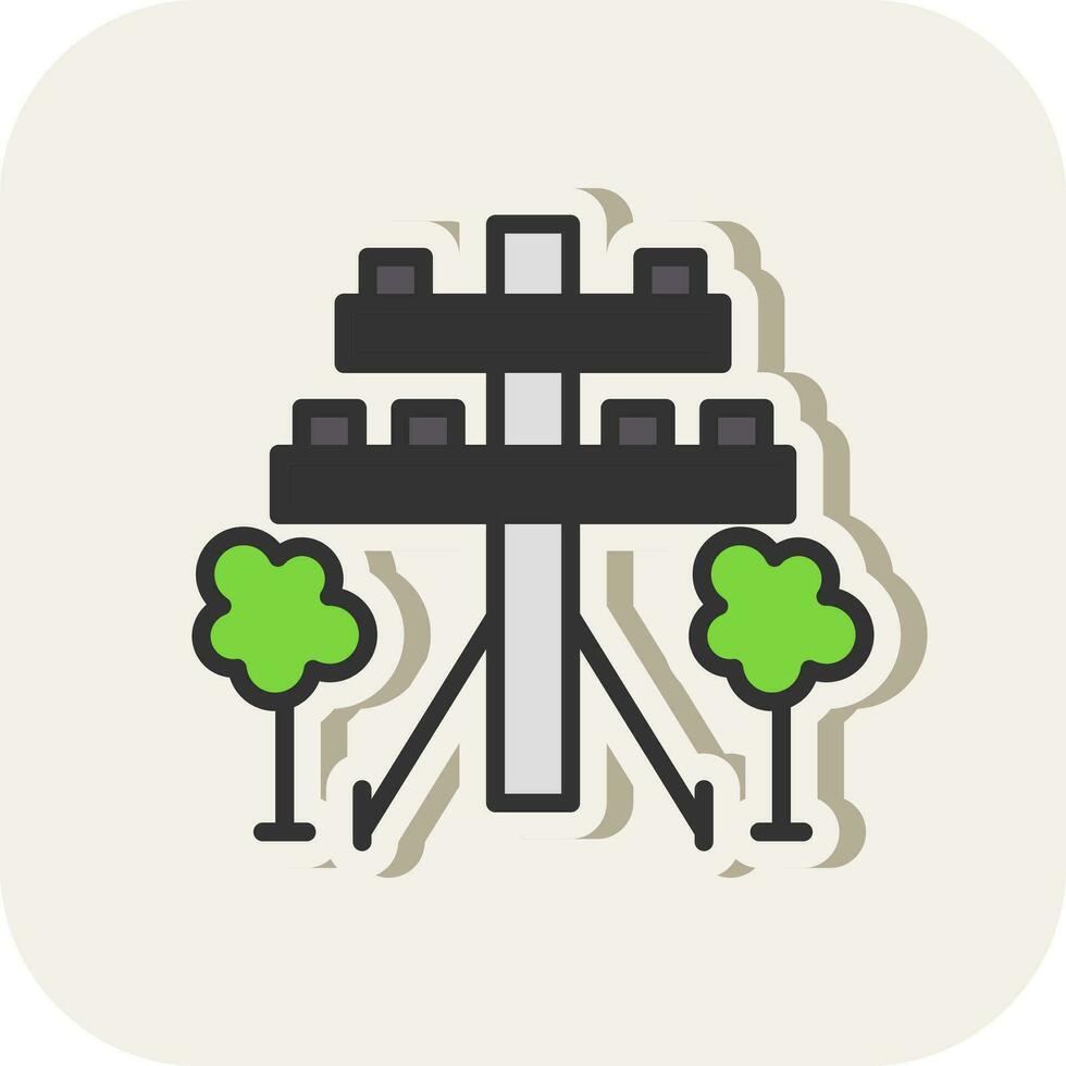 Electric pole Vector Icon Design