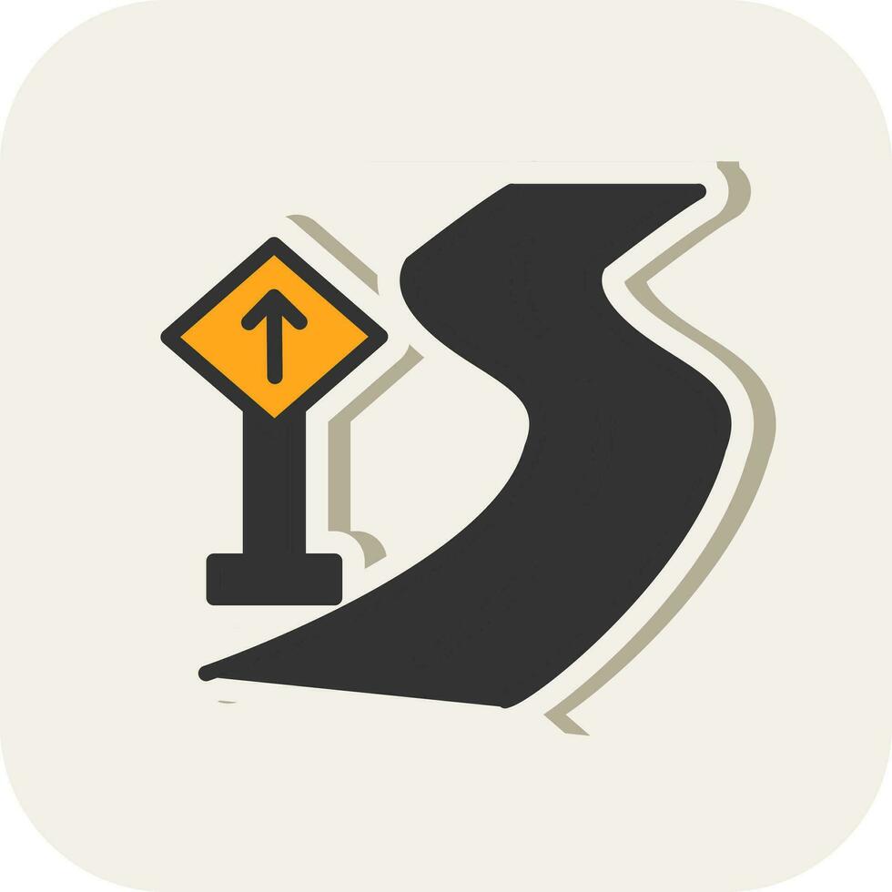 Road sign Vector Icon Design