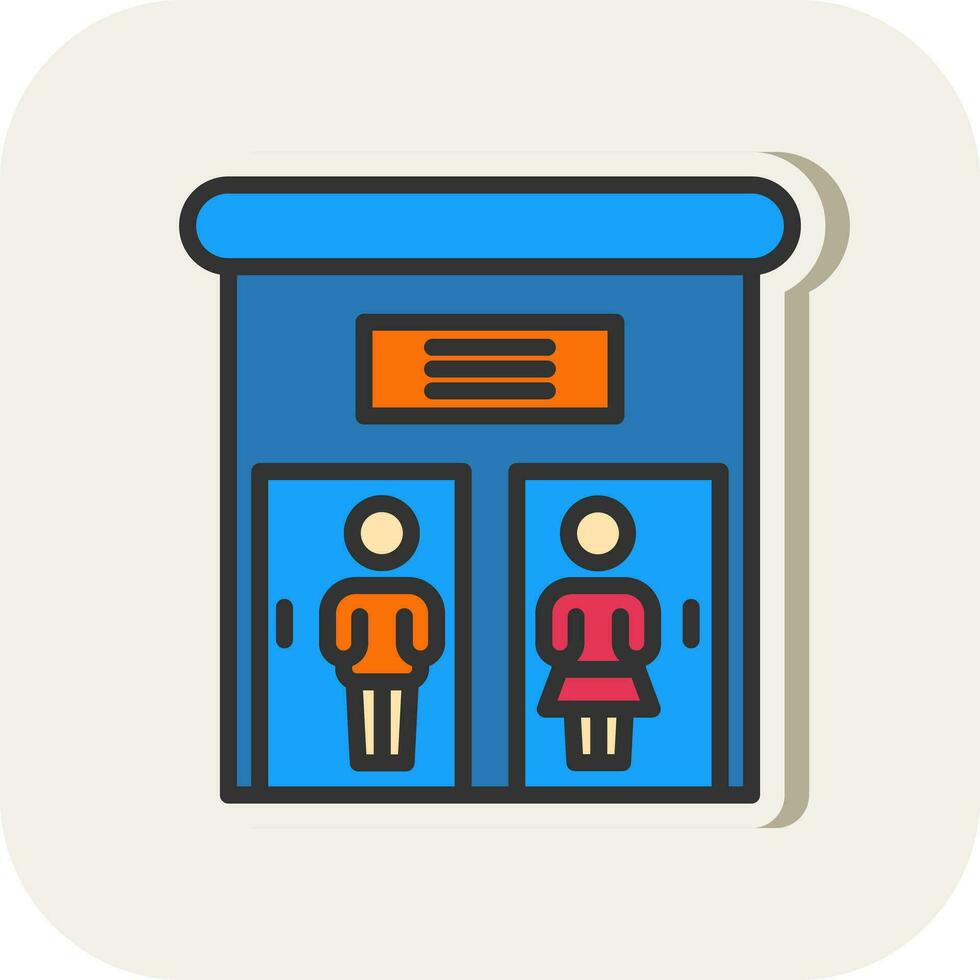 Public toilet Vector Icon Design