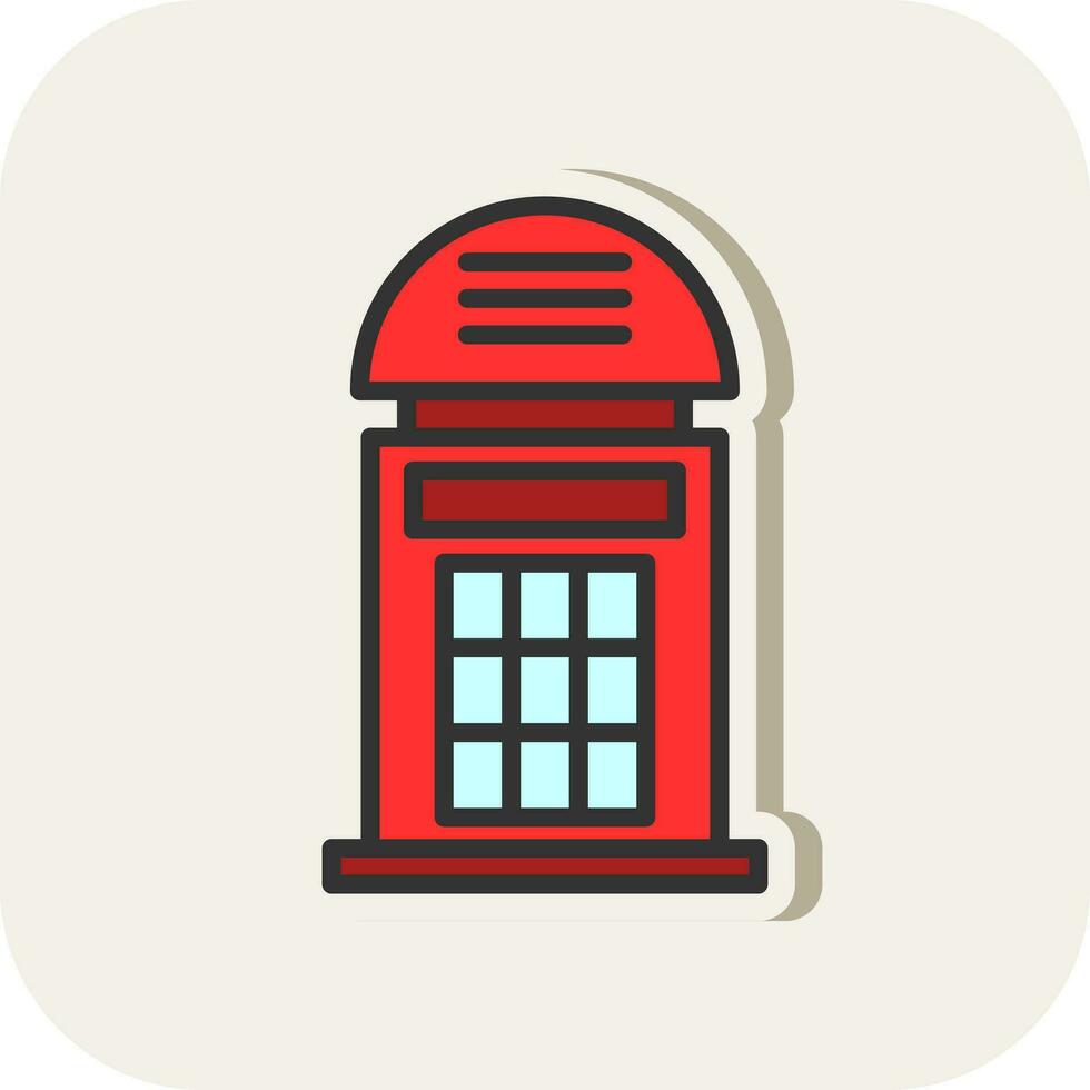 Phone booth Vector Icon Design