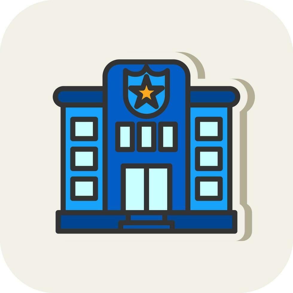 Police station Vector Icon Design