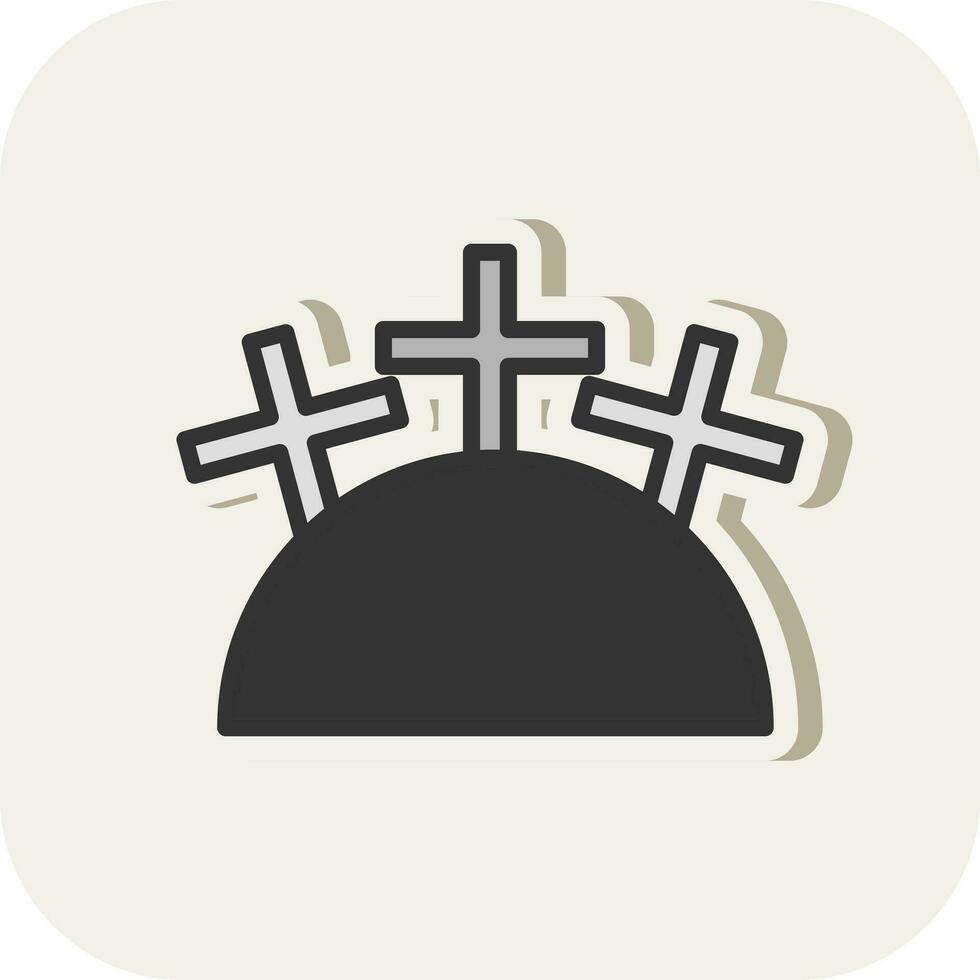 Cemetery Vector Icon Design