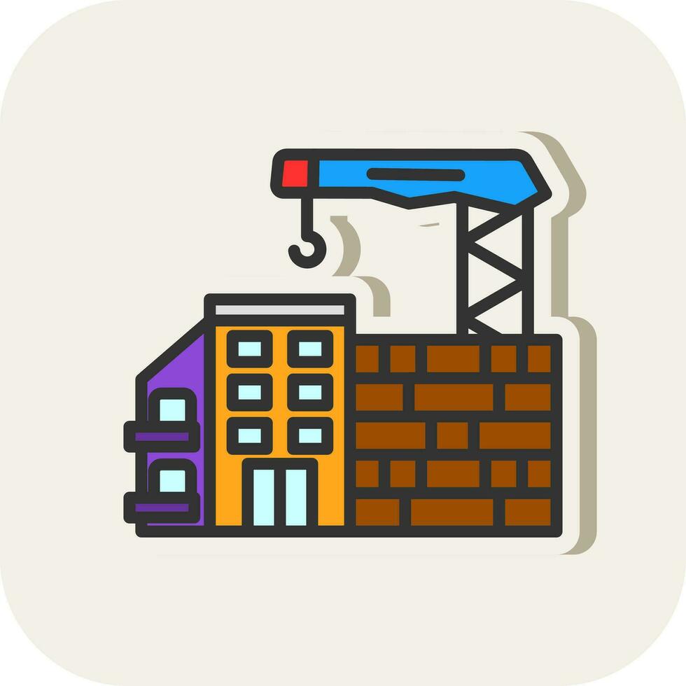 Construction site Vector Icon Design