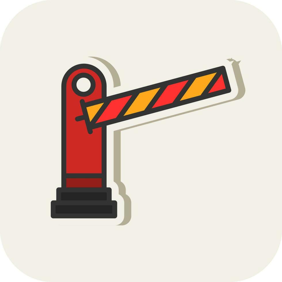 Parking barrier Vector Icon Design