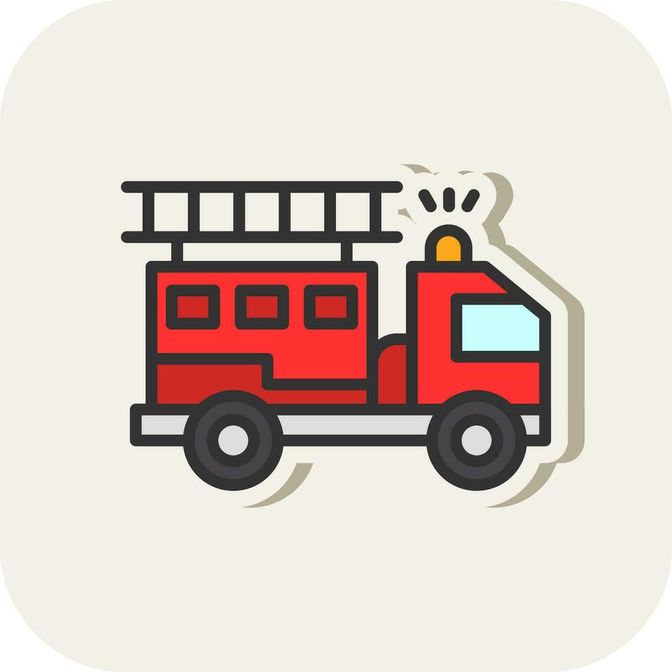 Firetruck Vector Icon Design