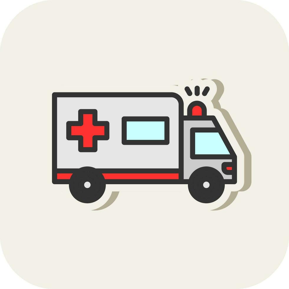 Ambulance Vector Icon Design