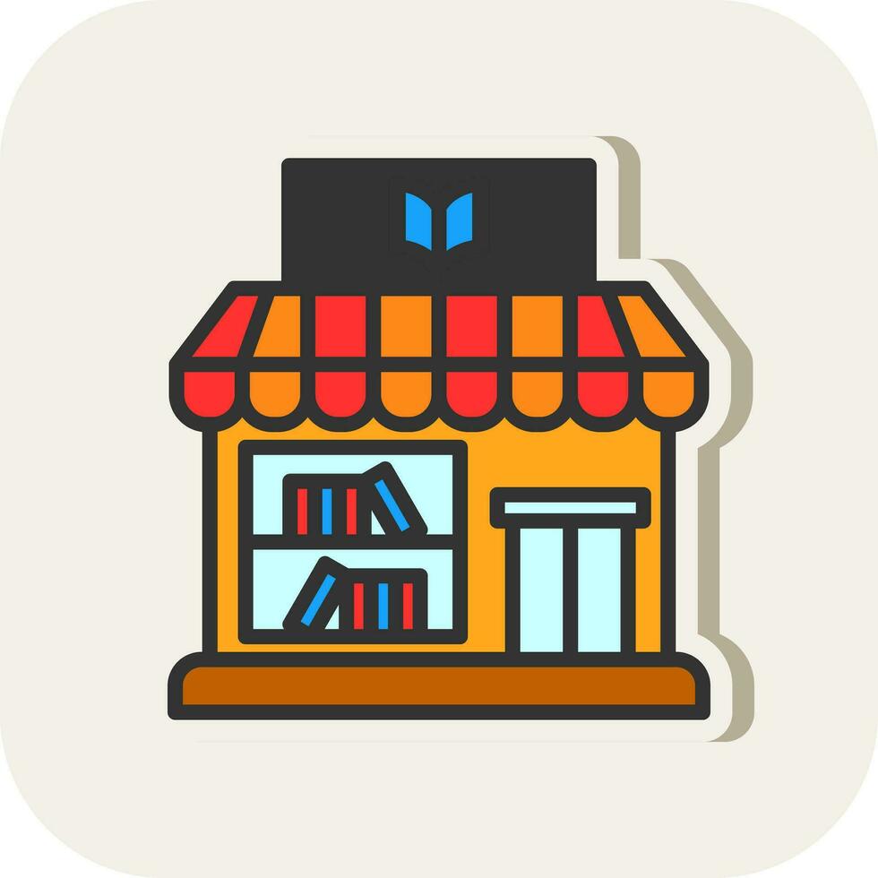diseño de icono de vector de tienda de libros