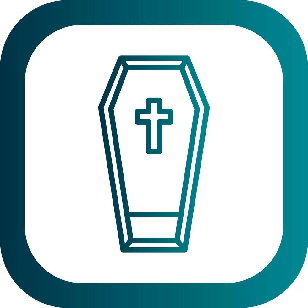 Coffin Vector Icon Design