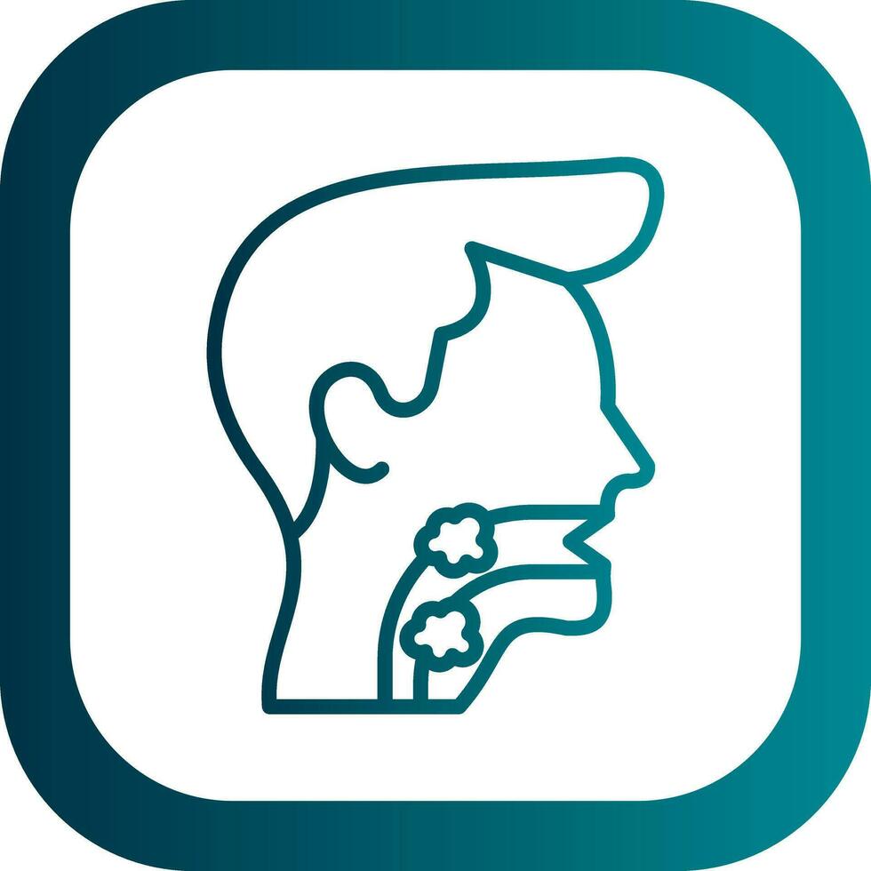Throat cancer Vector Icon Design
