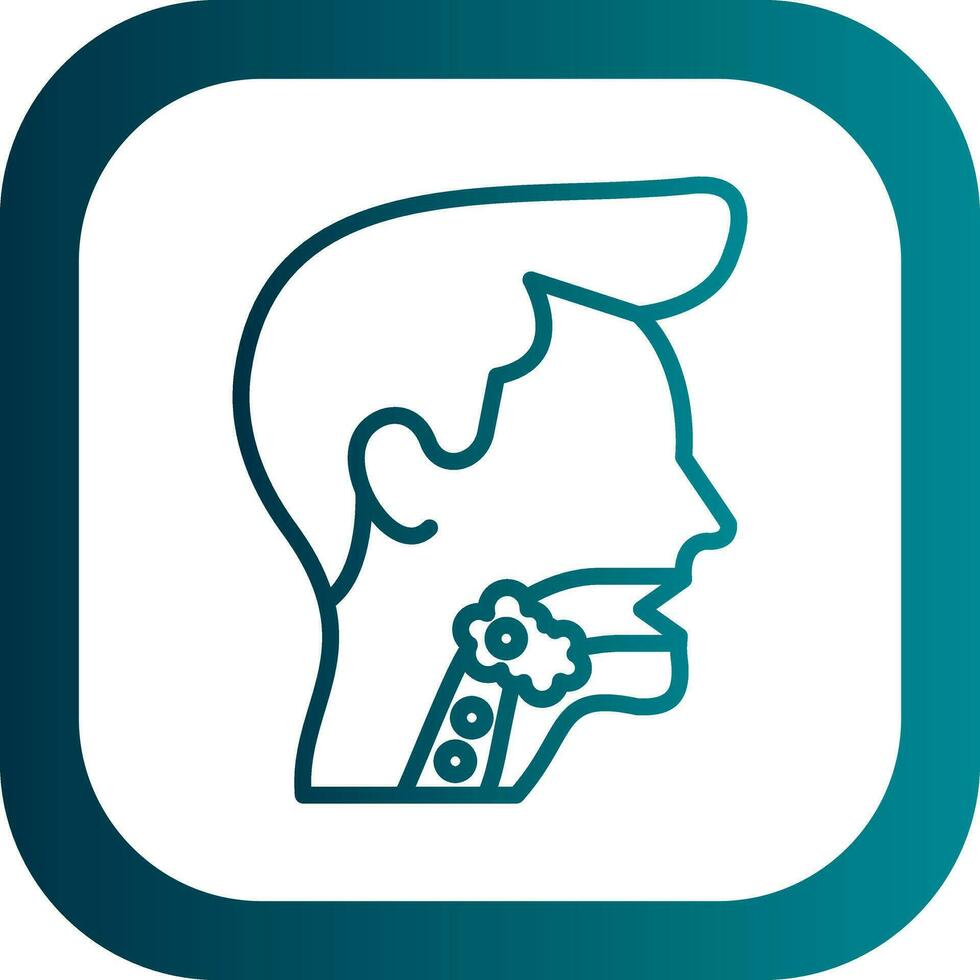 Throat cancer Vector Icon Design