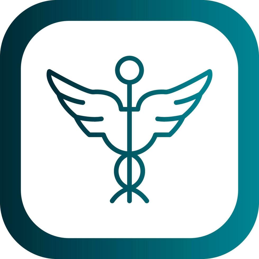 Caduceus Vector Icon Design