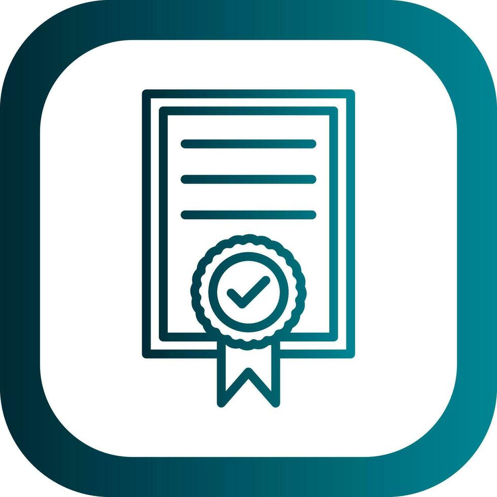 Certificate Vector Icon Design