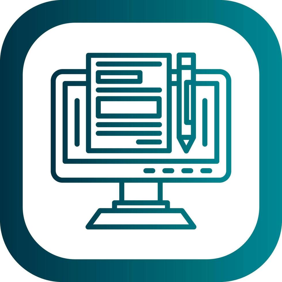 Blogger Vector Icon Design